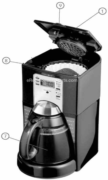 Page A Diagram and Parts List for FTXSS43GTF-1NP  Mr Coffee Coffee Maker